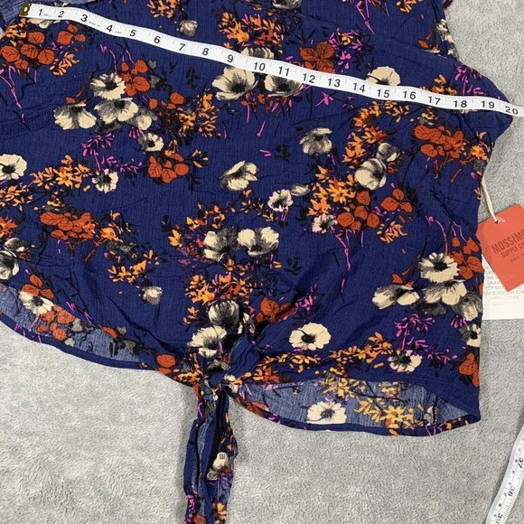 Mossimo Supply Co. NWT Floral Ruffle One Shoulder Blouse Size Large Women’s - Picture 9 of 9